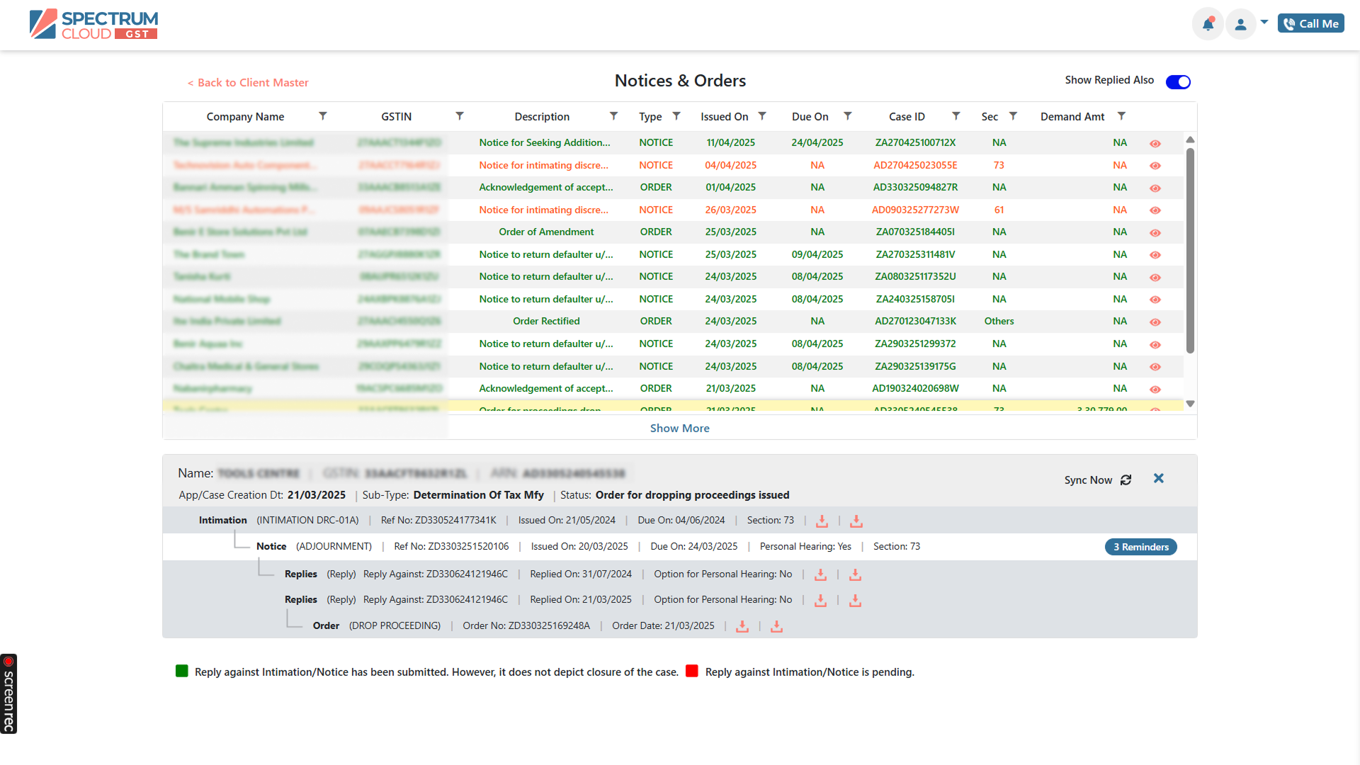 GST Notice Management