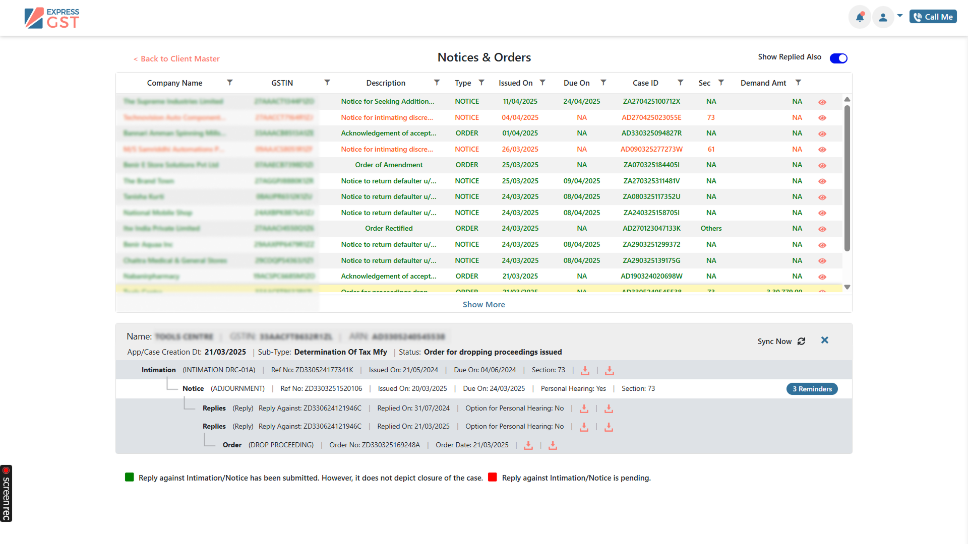GST notice and orders update.