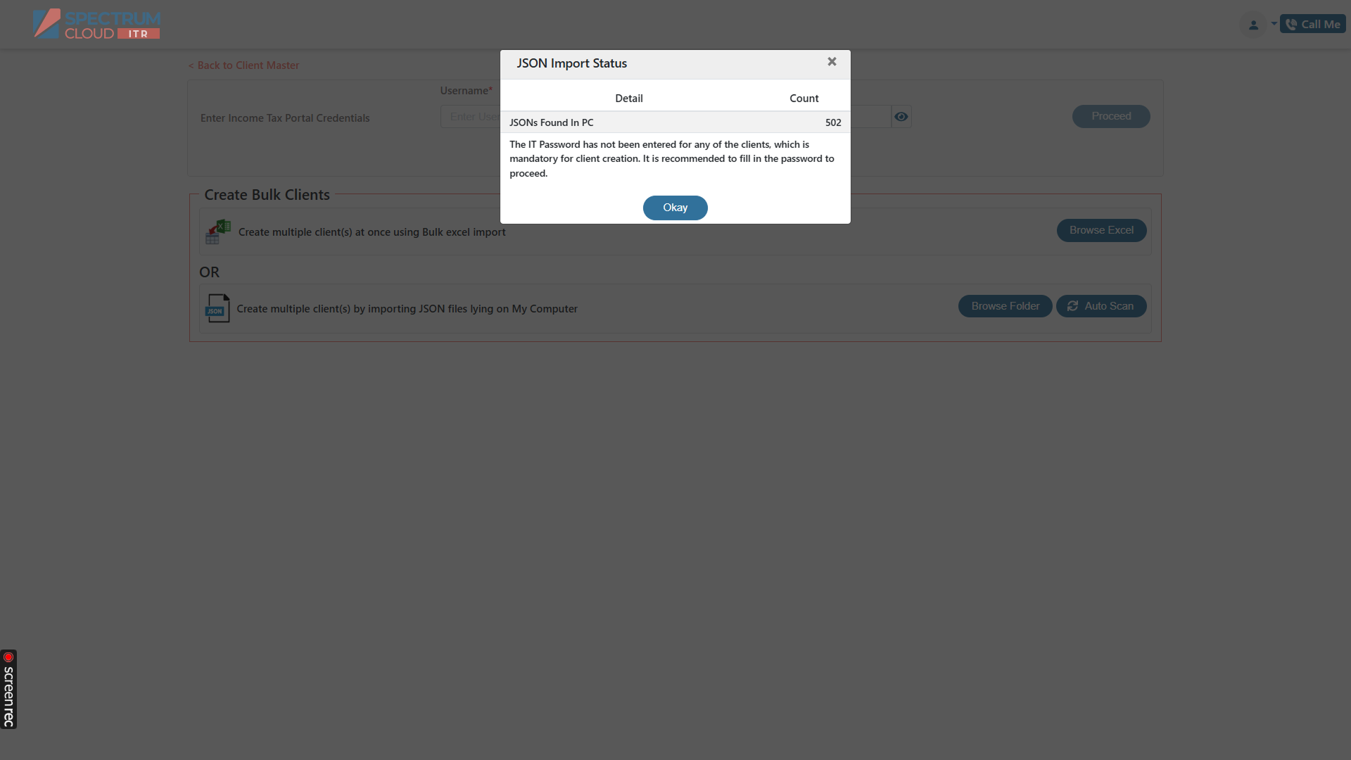 Bulk ITR filing and Managment